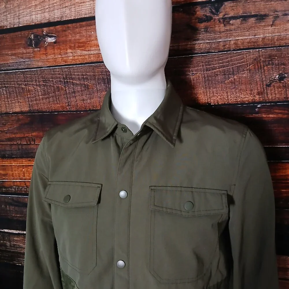 NWT Express Jacket Mens S Hunter Green Water Resistant Full Zip Pockets Lined